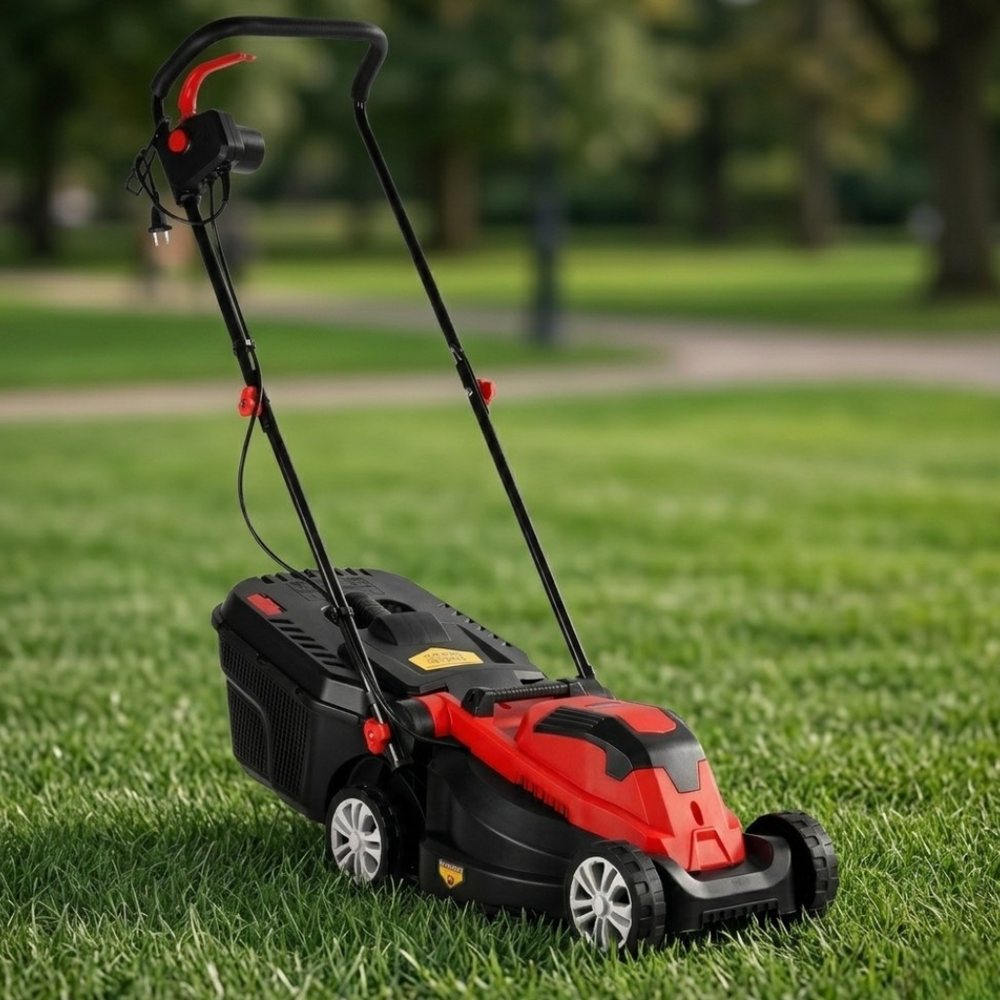 Газонокосарка електрична для високої трави Maltec MasterBlade1200W 310мм електрична косарка з травозбірником, фото 1