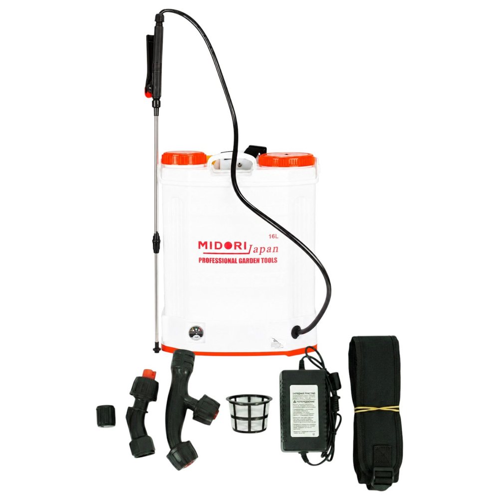 Обприскувач акумуляторний Midori Japan MJ-687 16 л оприскувач для зрошення оприскувач на акумуляторі, фото 1