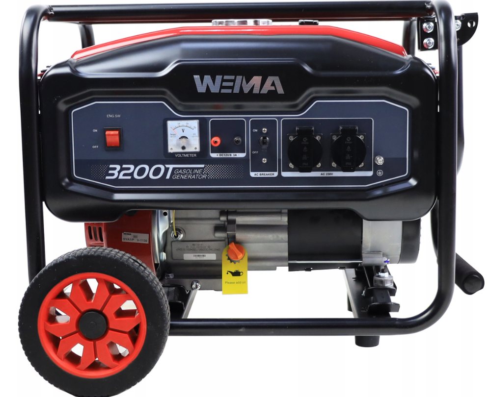 Переносний однофазний бензиновий генератор Weima 3 - 3.2 кВт. WM3200, фото 1