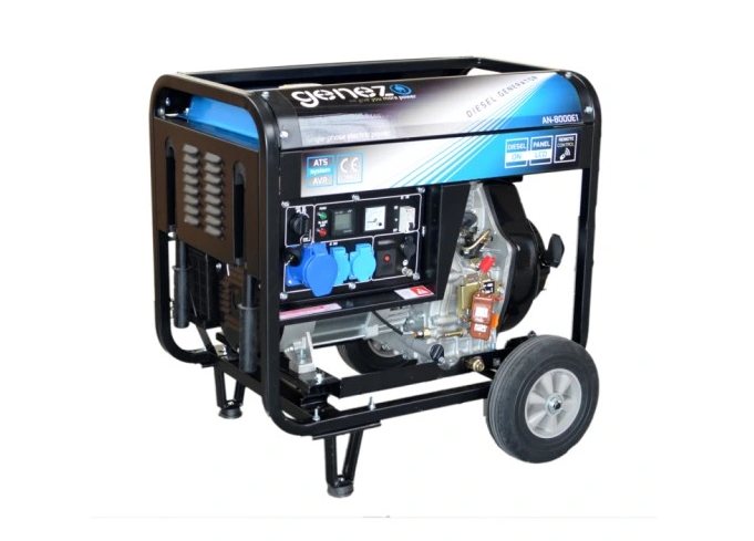 Дизельний генератор 4-тактний 12 к.с Genezo AN-8500E 6.5-7 кВт трифазна (380В) та однофазна (230В), фото 1