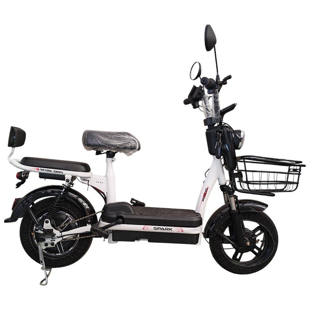 Електровелосипед SPARK ZIPPY 14" 48V/400W/12Ah велосипед на акумуляторі з кошиком, фото 1