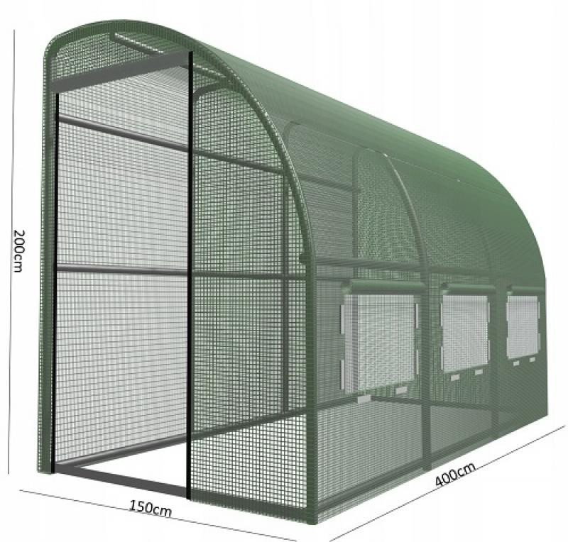 Напіваркова теплиця 4х15х2 м 6 м² Garden Line TUN1439 садова теплиця для овочів плівкова теплиця для дачі парник для квітів, фото 1