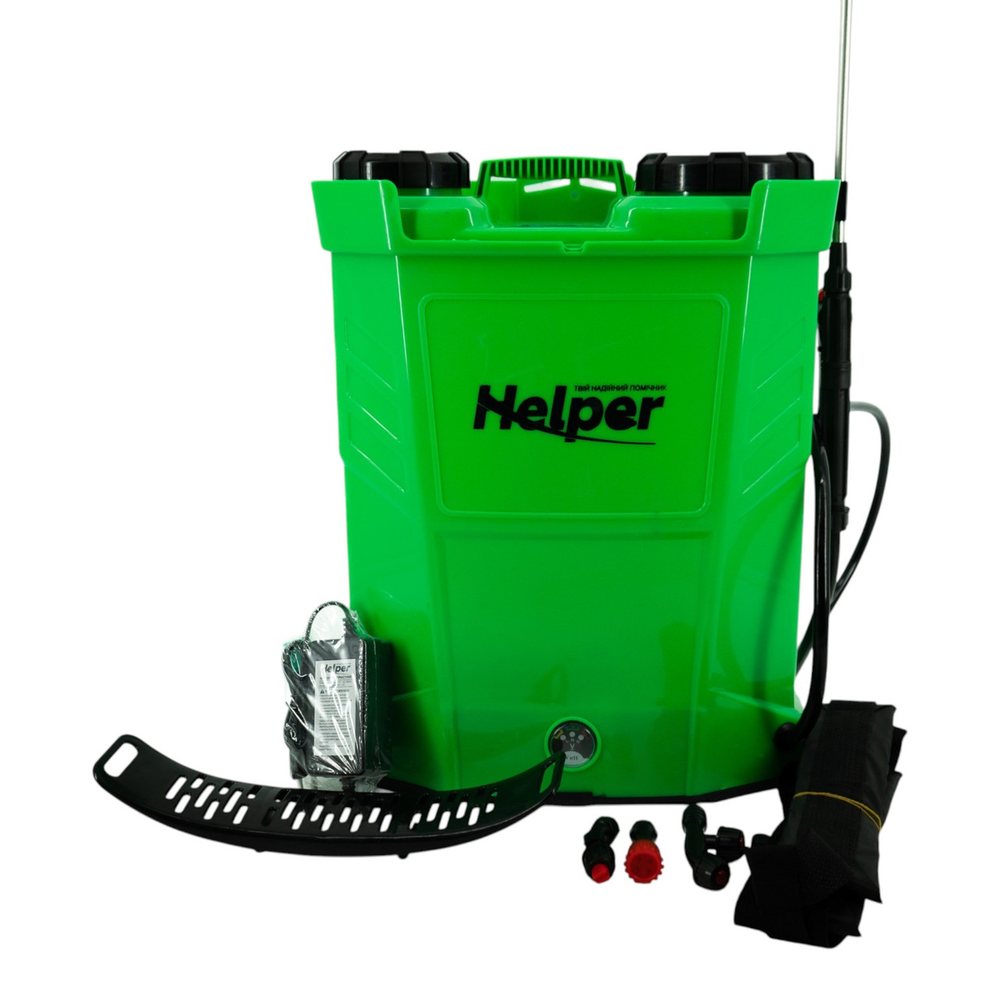Акумуляторний обприскувач для городу Helper HP-1154 16 л 8Ah/12V ранцевий оприскувач з акумулятором для теплиці, фото 1