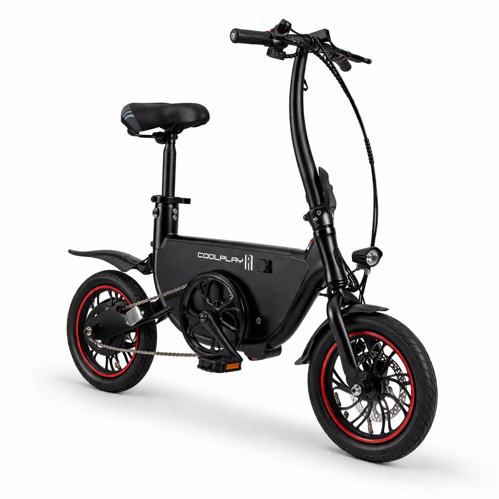 Електровелосипед для роботи 250 Вт 36V 6.0Ah 25 км/год. 14 дюймів до 120 кг Coolplay електровелосипед складний компактний, фото 1