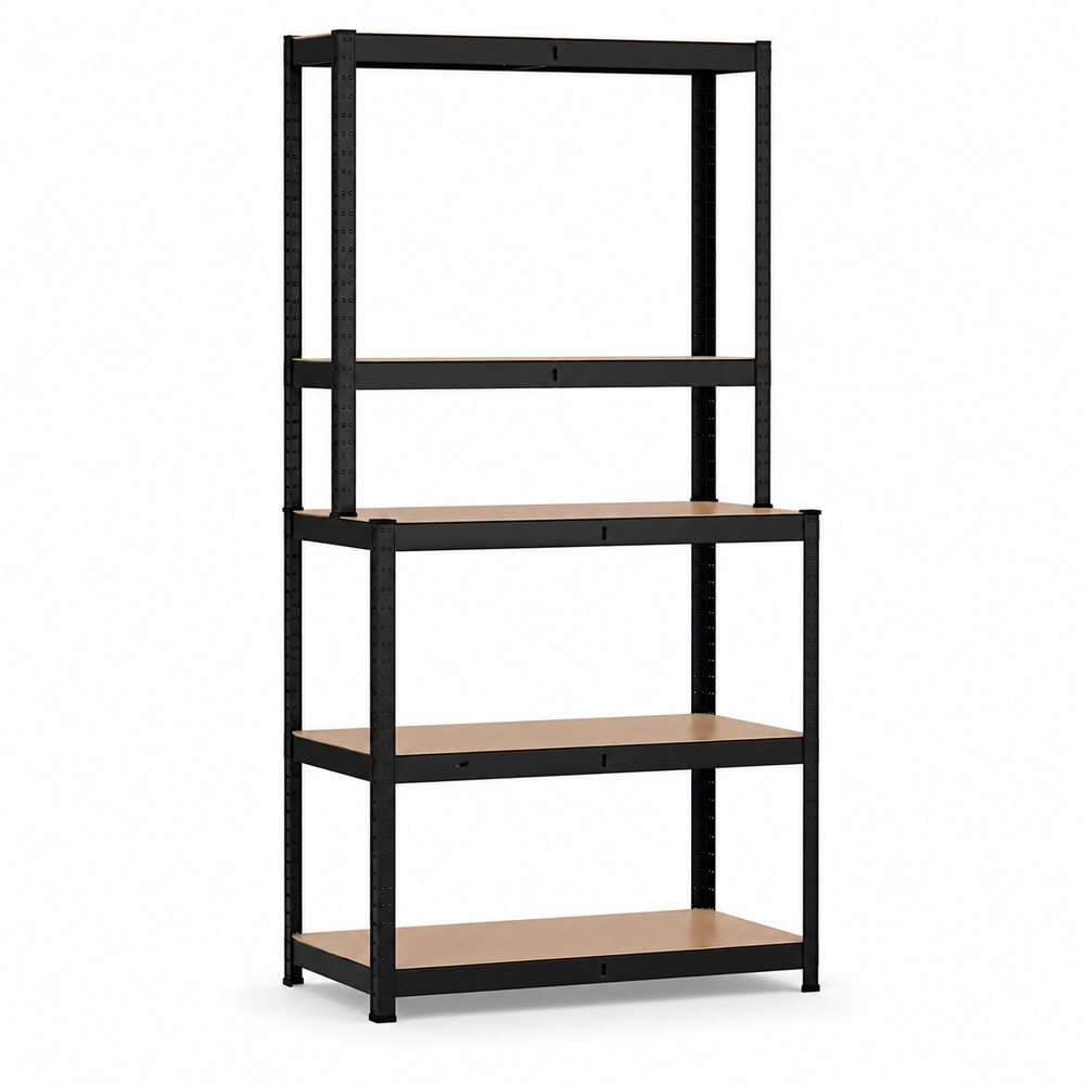 Металевий стелаж для дому 180×100×30/60 см до 725 кг 5 полиць SteelNest стелаж для комори стелаж на 5 полиць, фото 1
